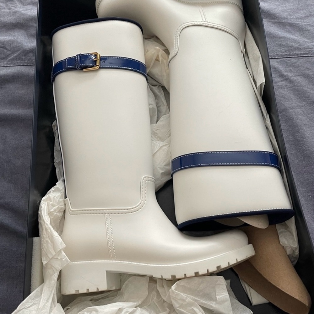 Polo Ralph Lauren Made In Italy Womens Rubber Rain Boots SZ 38B
